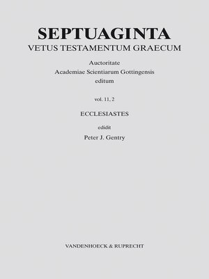 cover image of Septuaginta. Band 11,2